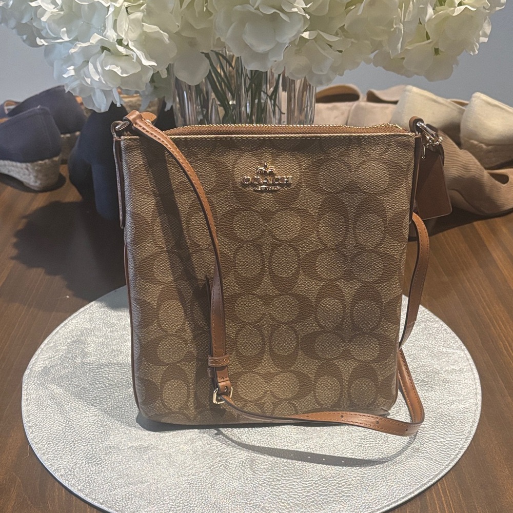 Coach Signature Tan Crossbody Bag